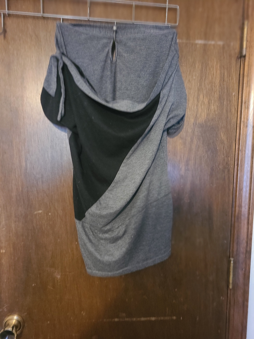 Gray & Black Colorblock Top - Brand Unspecified